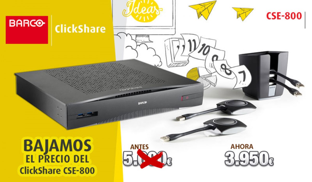 Bajamos el precio del ClickShare CSE-800